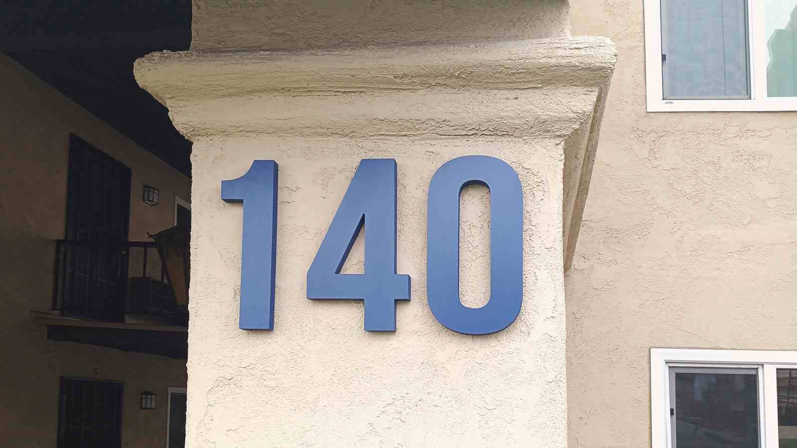 140 address pvc sign