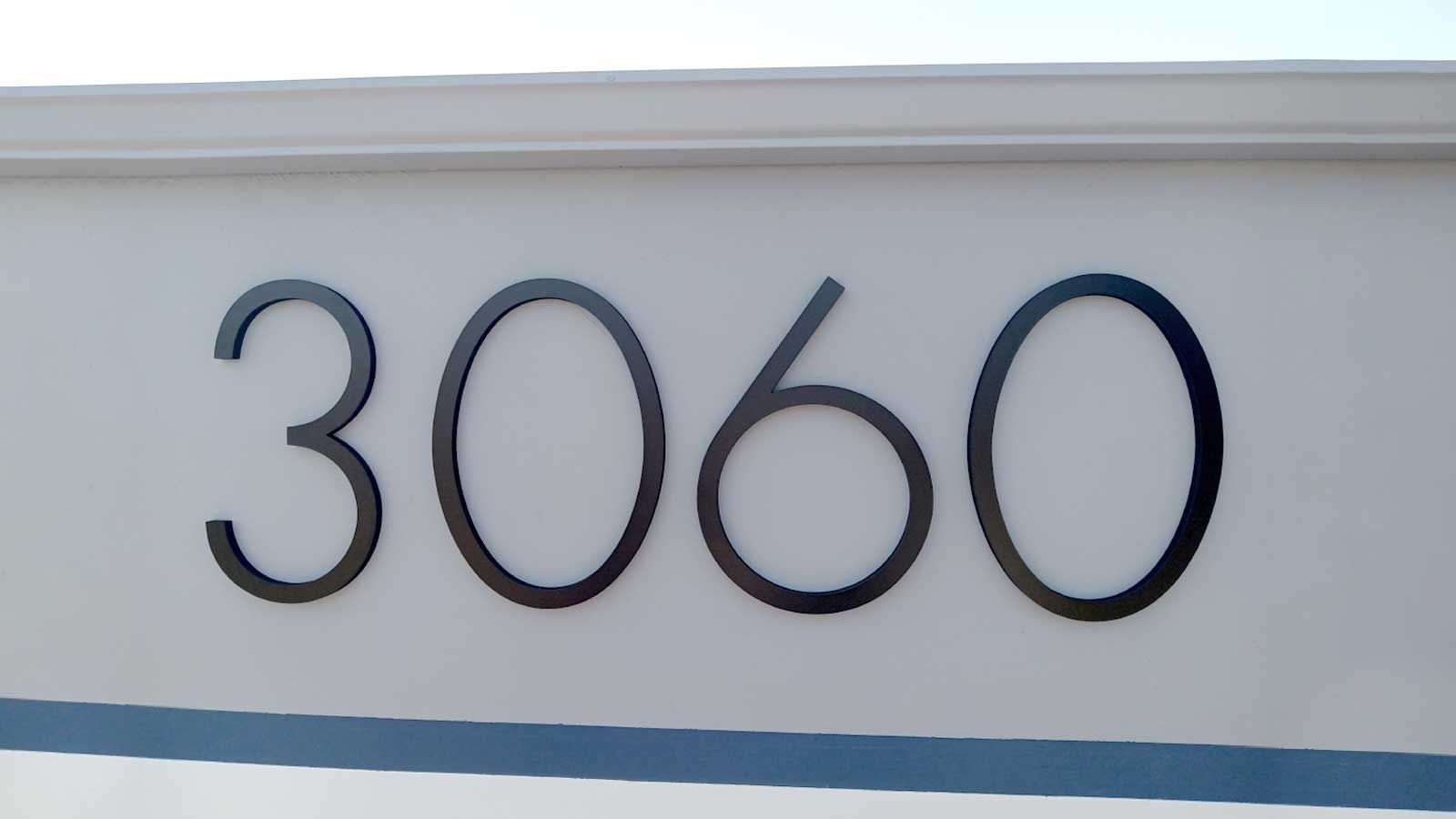 3060 three dimensional address number sign
