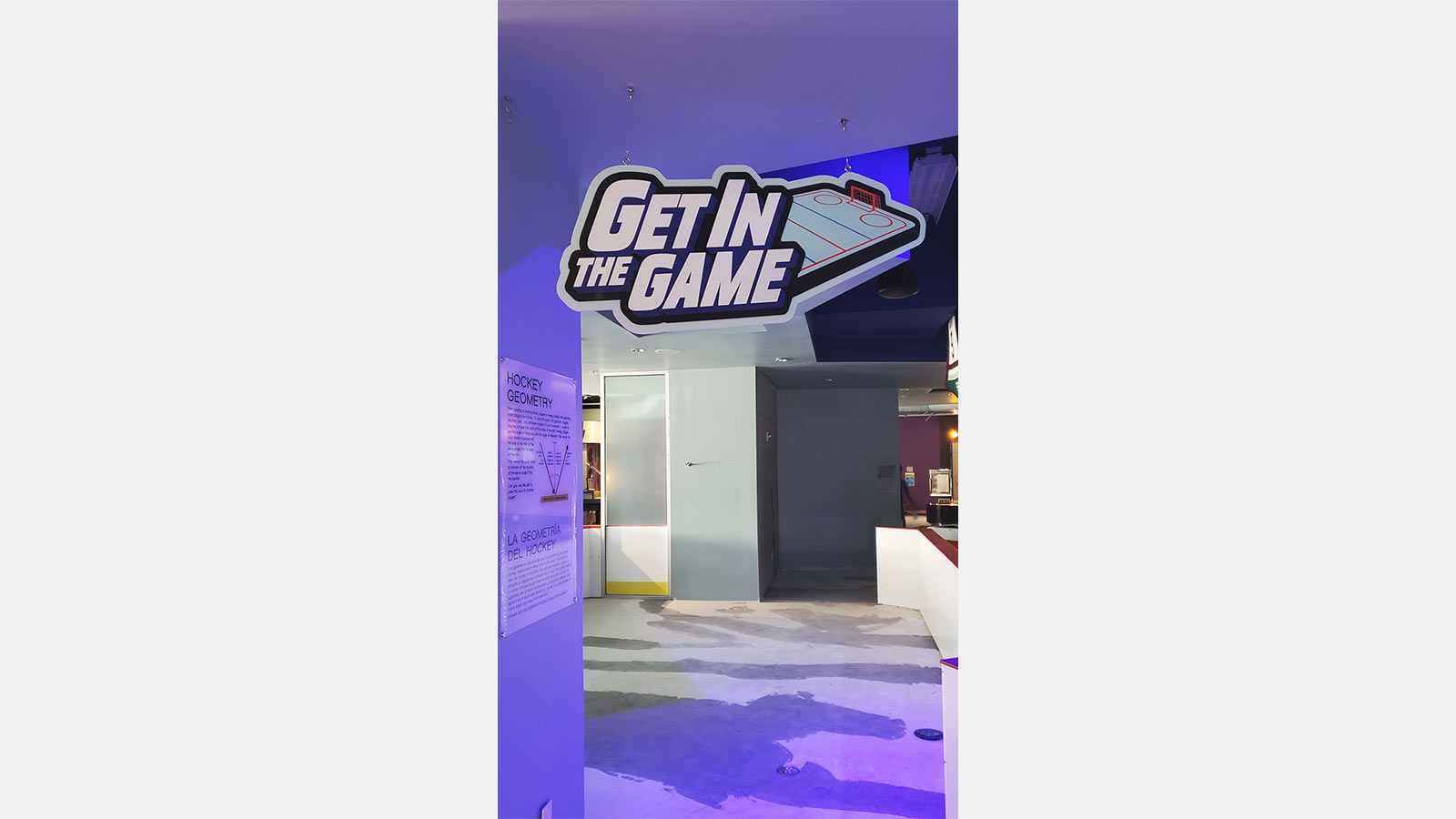 get in the game hanging sign