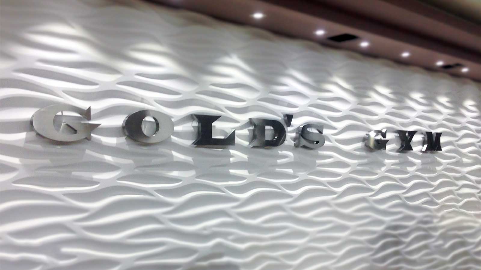 golds gym indoor aluminum letters