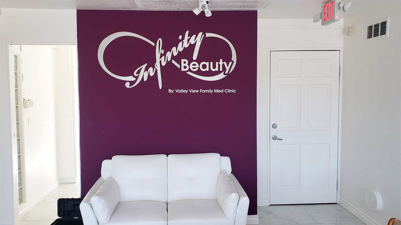 infinity beauty med clinic aluminum letters