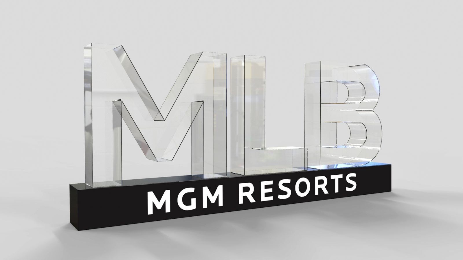 mgm resorts mlb 3d letters rendering