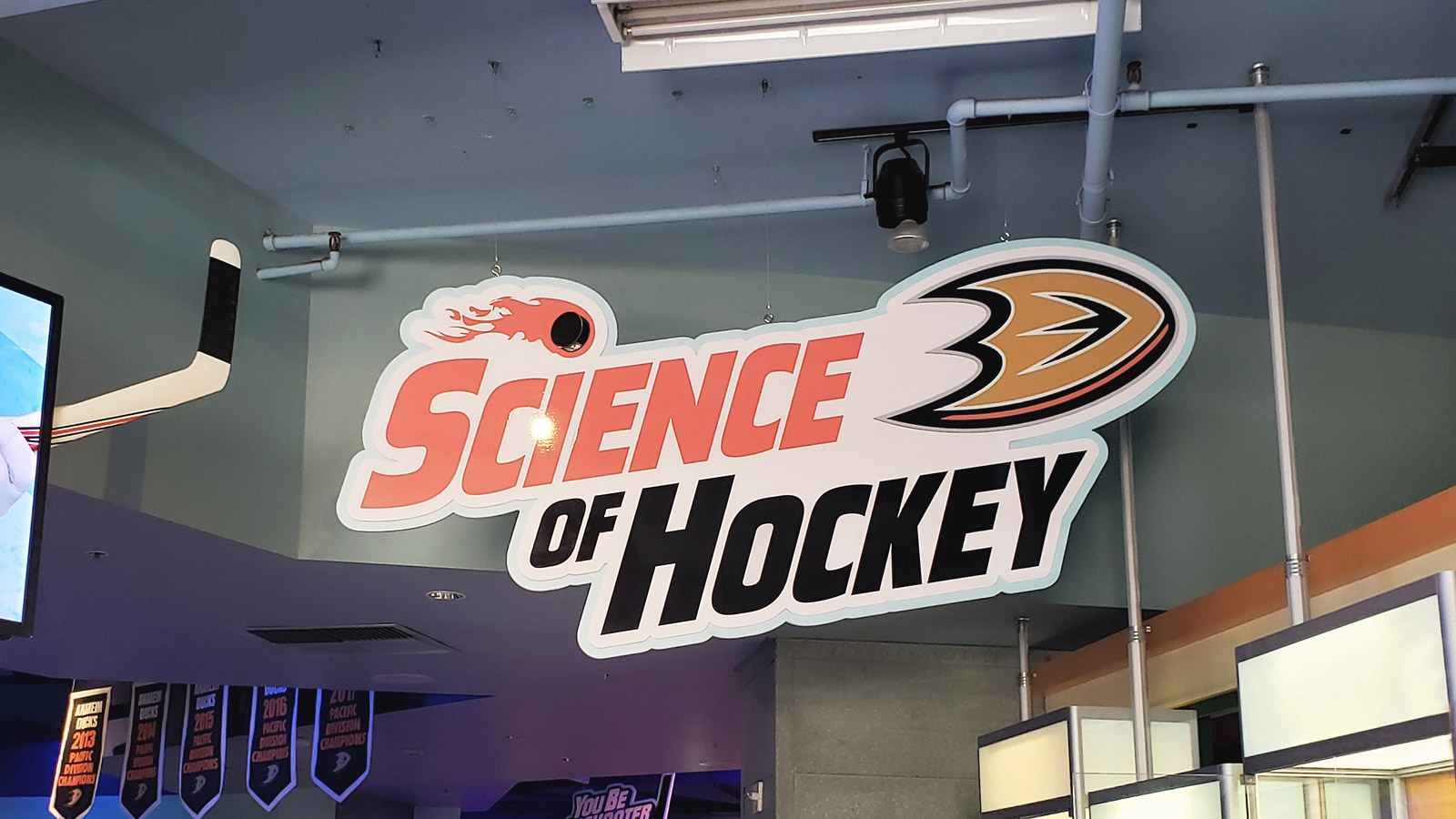 science of hockey acrylic hanging sign