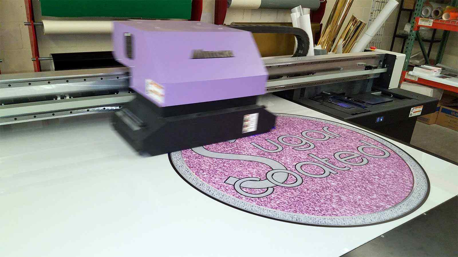 sugar coated acrylic sign printing process