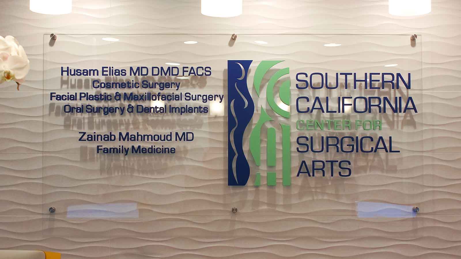 center for surgical arts acrylic sign