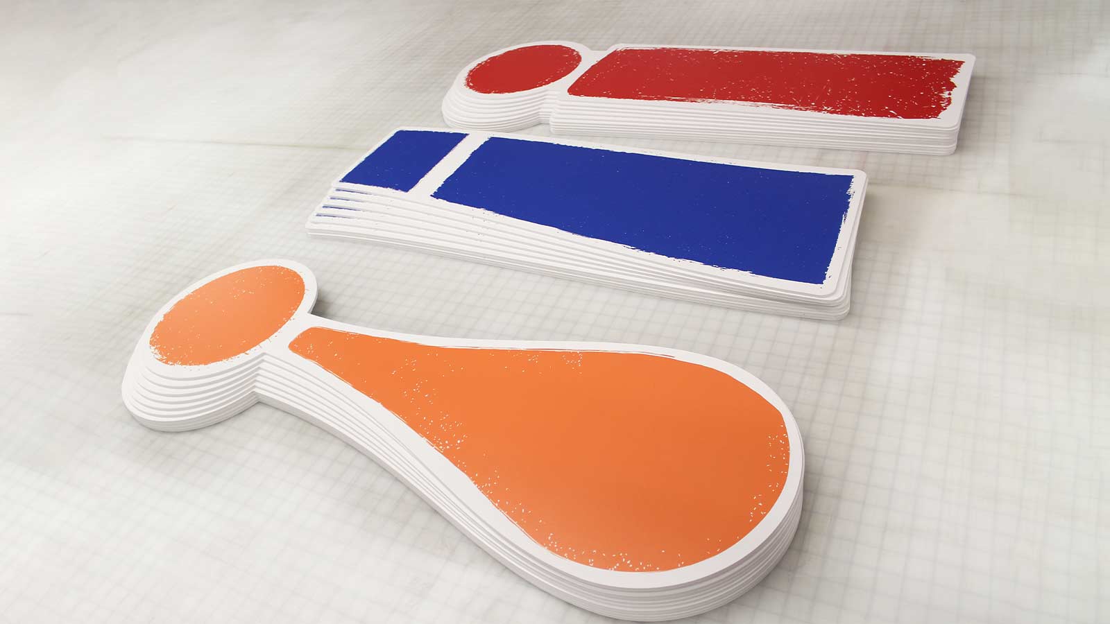 colorful pvc exclamation mark shaped signs
