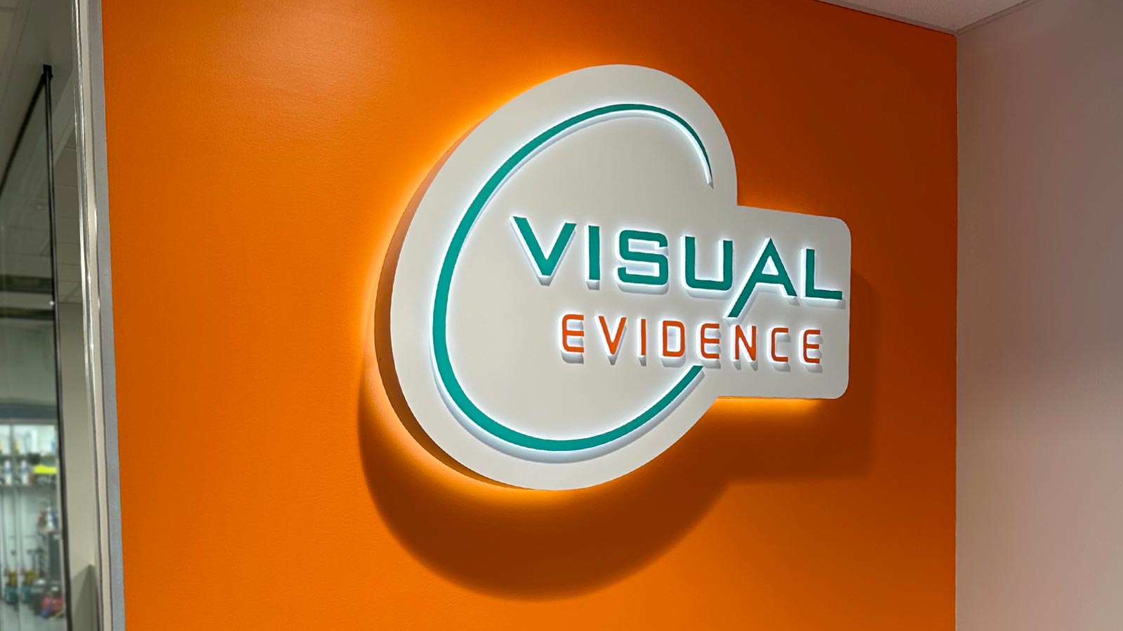 cvisualevidence llc light up sign installed indoors