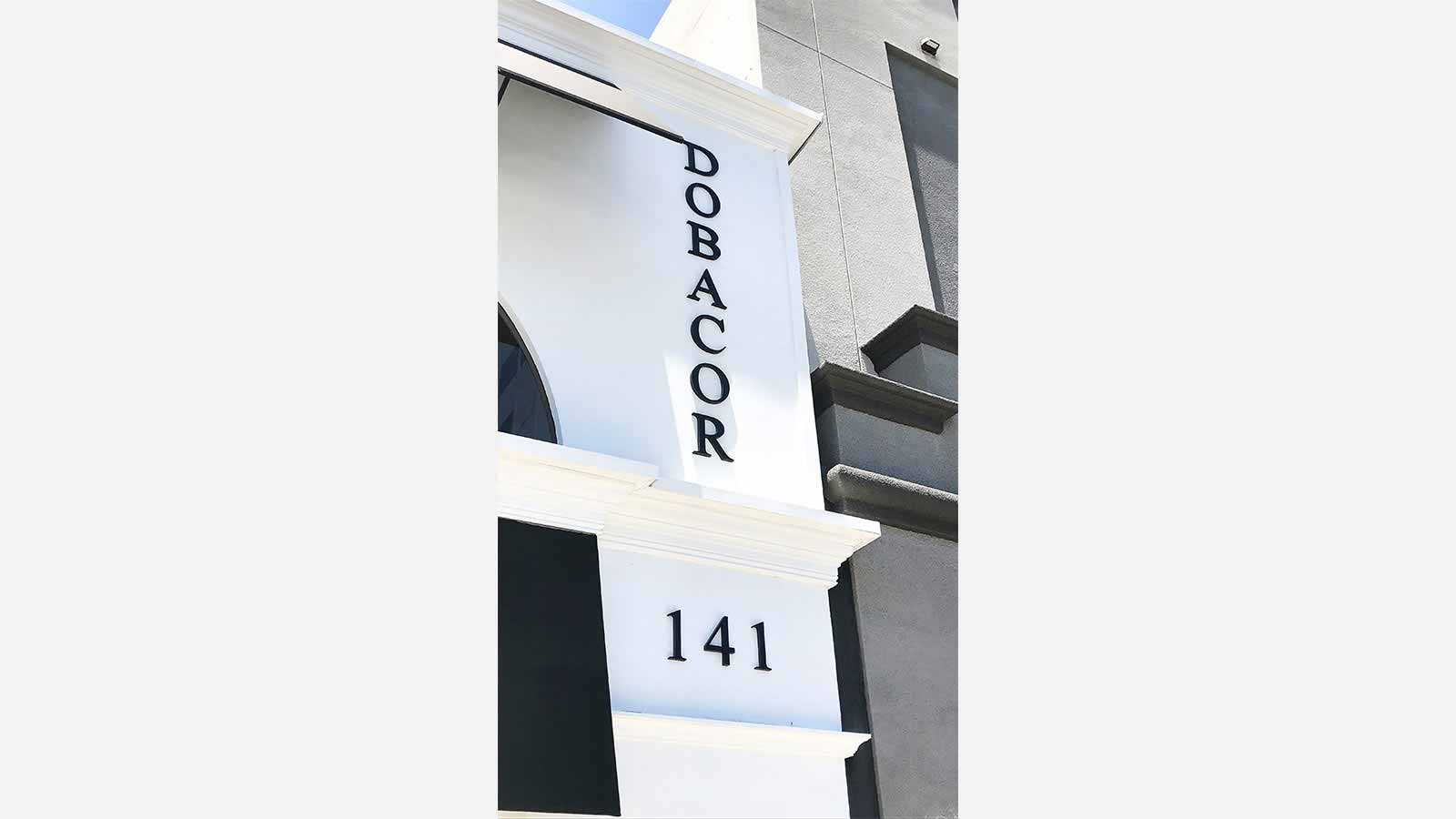 dobacor brand name and address signs