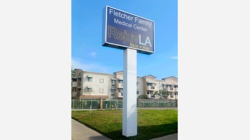 fletcher family medical center pylon sign installed outdoors