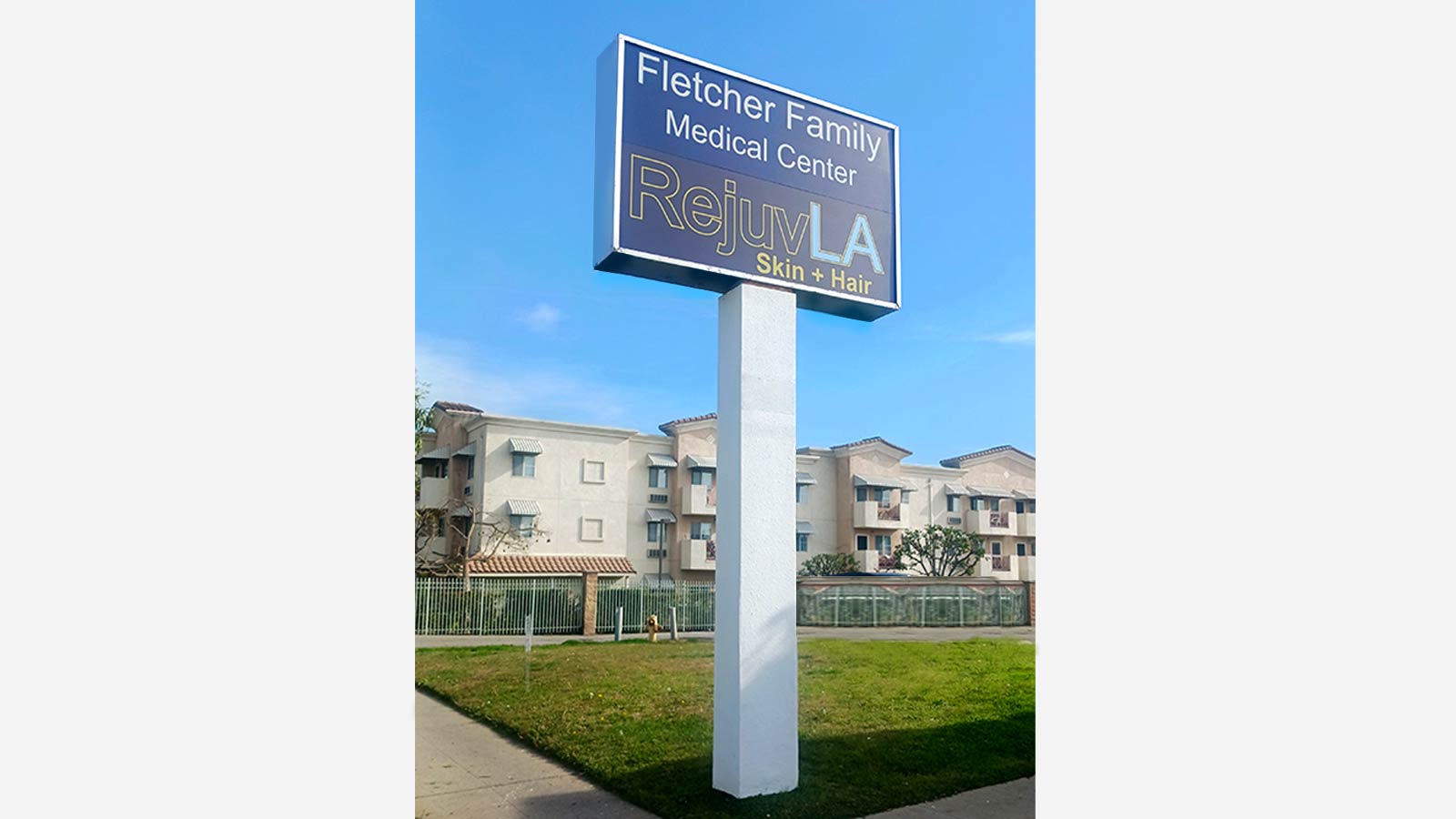 fletcher family medical center pylon sign installed outdoors