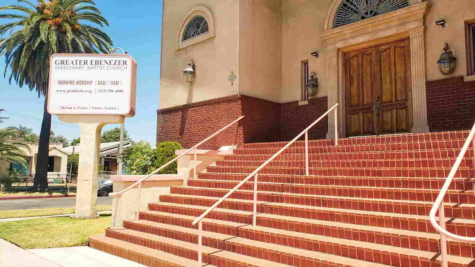 greater ebenezer baptist church freestanding sign