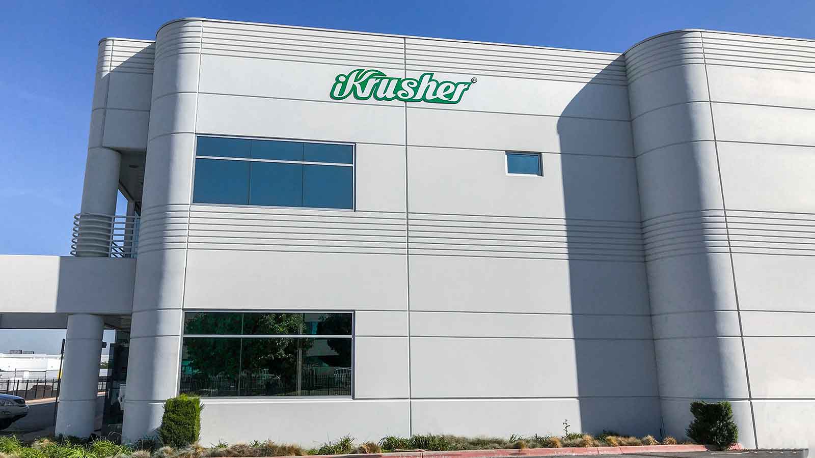 ikrusher building logo sign