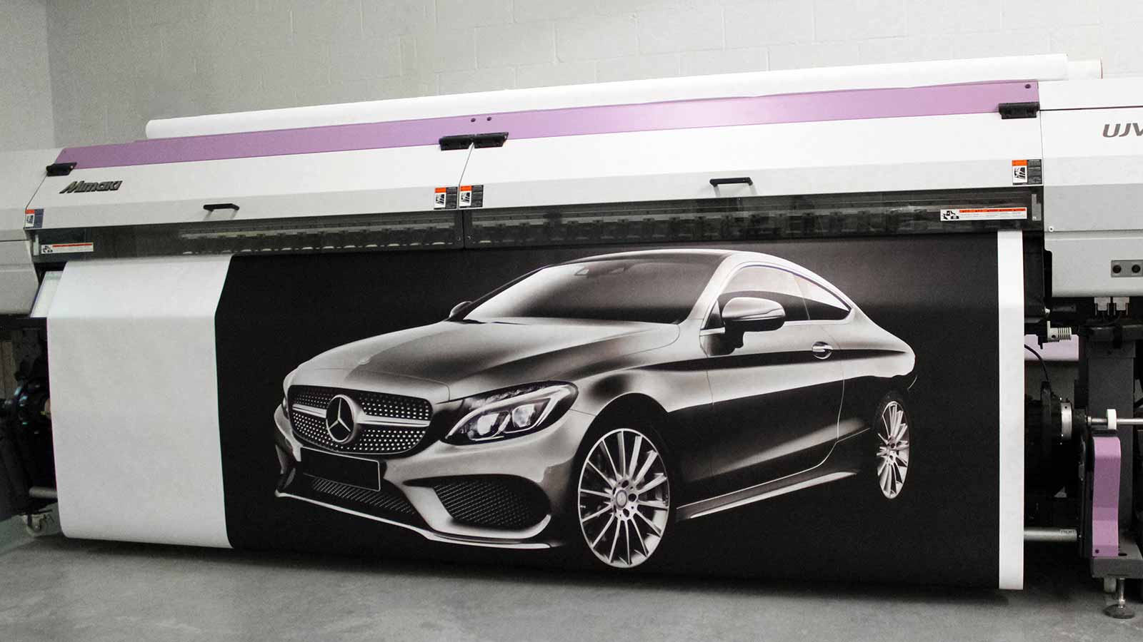 mercedes benz large vinyl banner printing