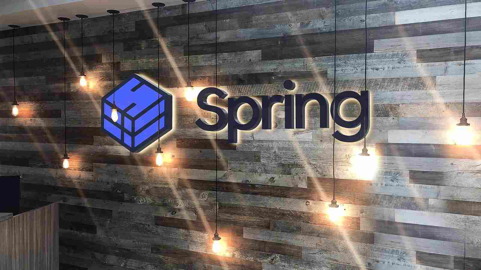 spring backlit dimensional letters