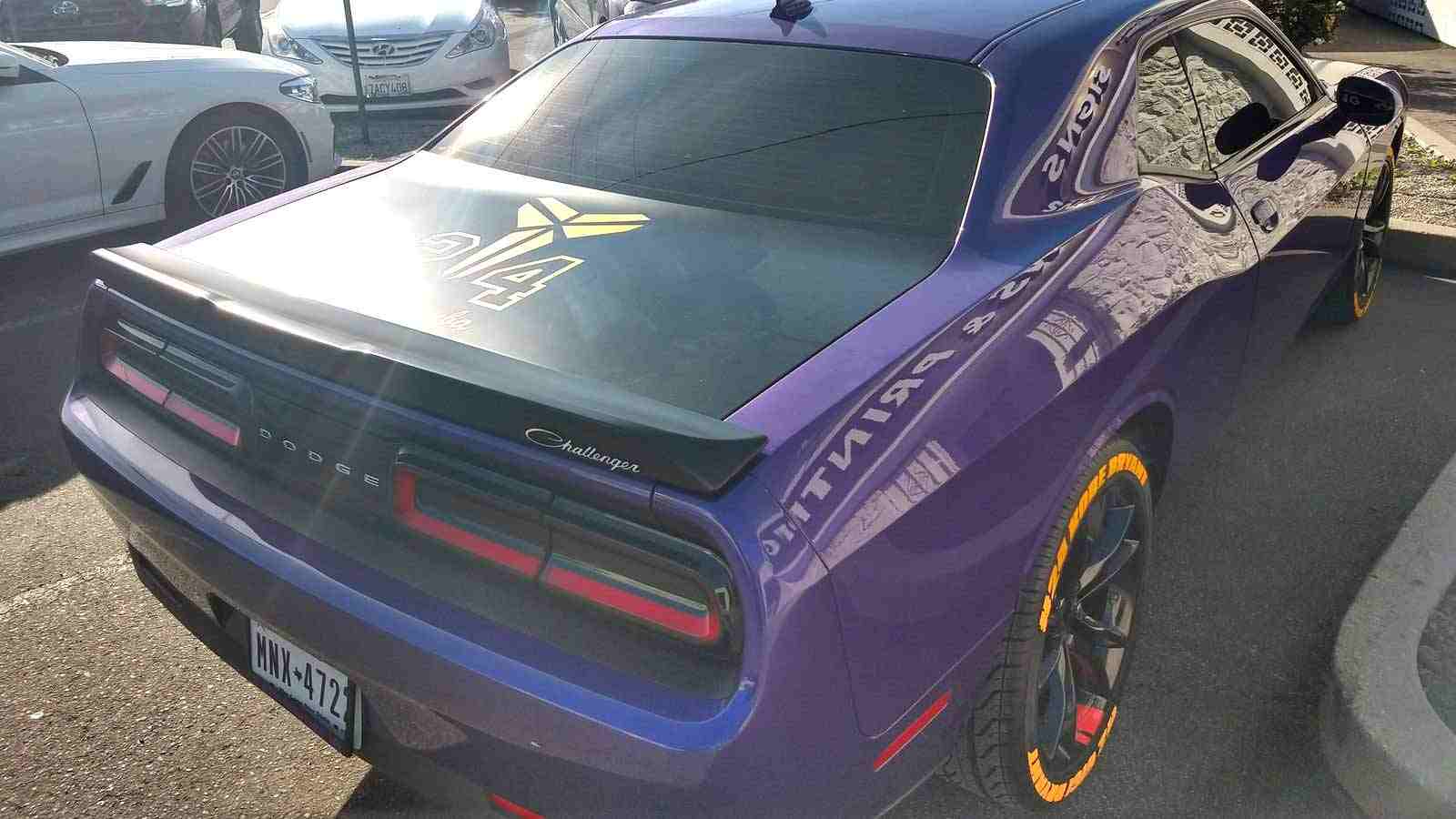 trunk wrapping in memory of kobe bryant