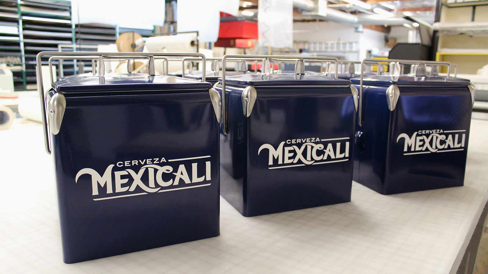 cerveza mexicali custom vinyl lettering