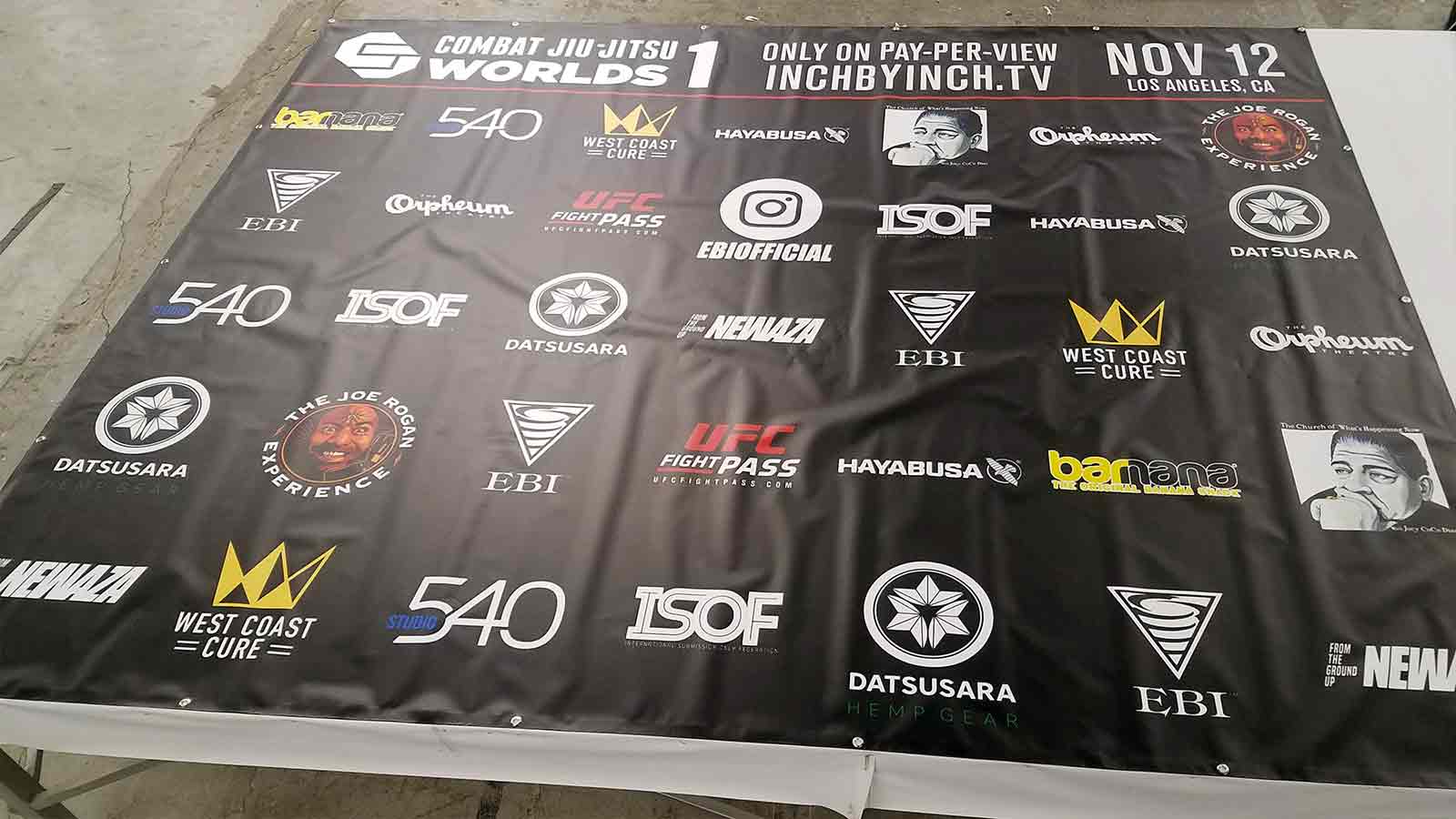 combat jiu-jitsu worlds vinyl banner