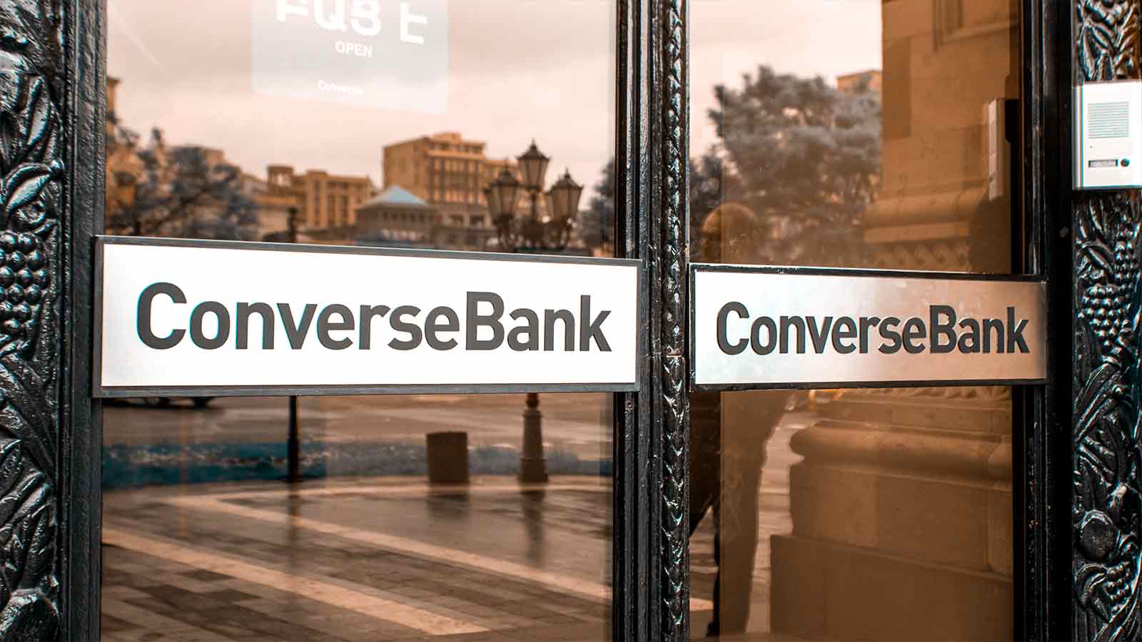 converse bank custom made aluminum sigange