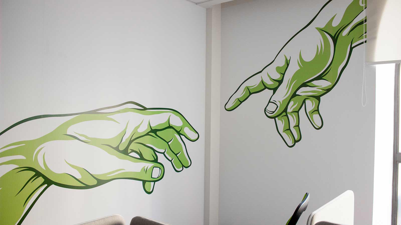 creation of adam redesigned wall decal