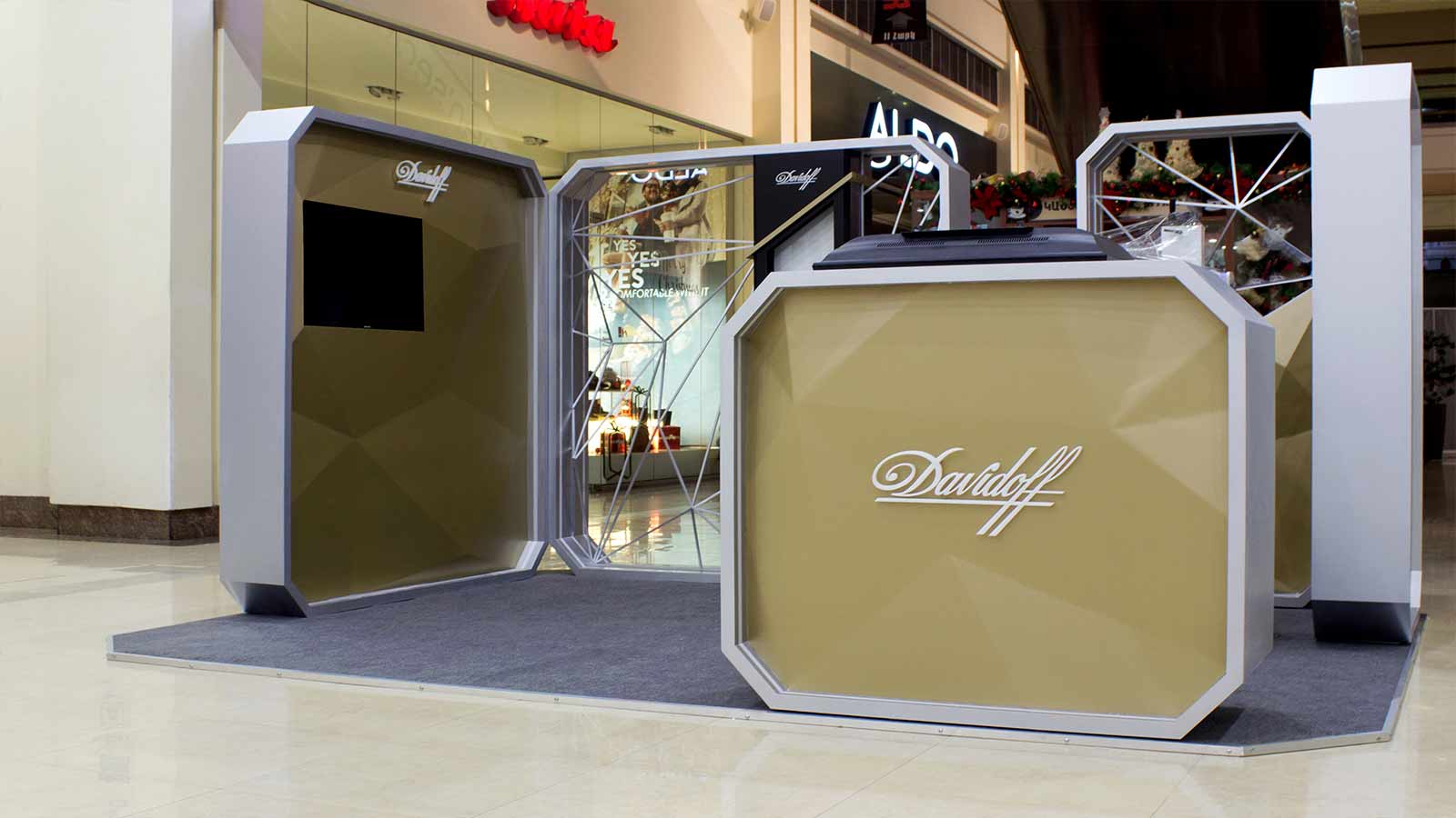 davidoff custom booth sign