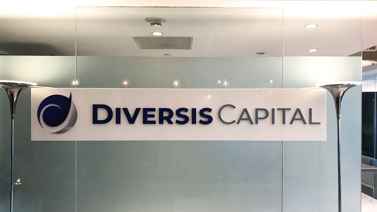 diversis capital dimensional acrylic office sign