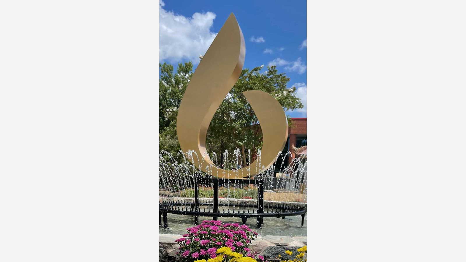 flame shaped decorative outdoor sign