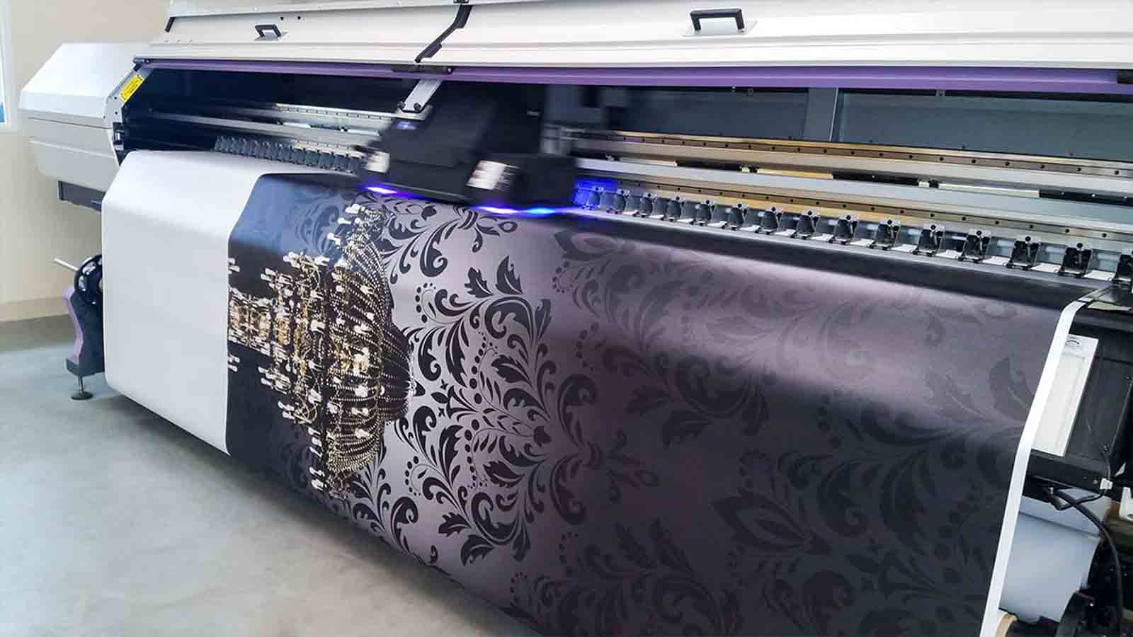 ornate black banner printing process
