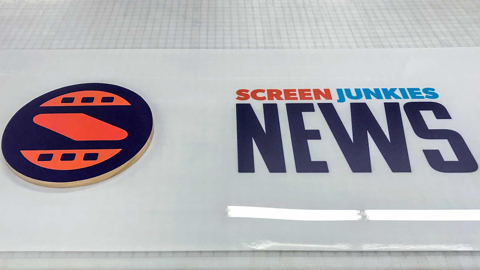 screen junkies news custom logo sign
