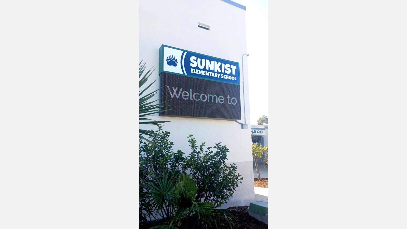 sunkist elementary school light box sign