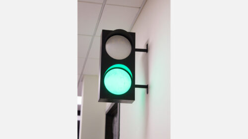 traffic lights custom illuminated sign