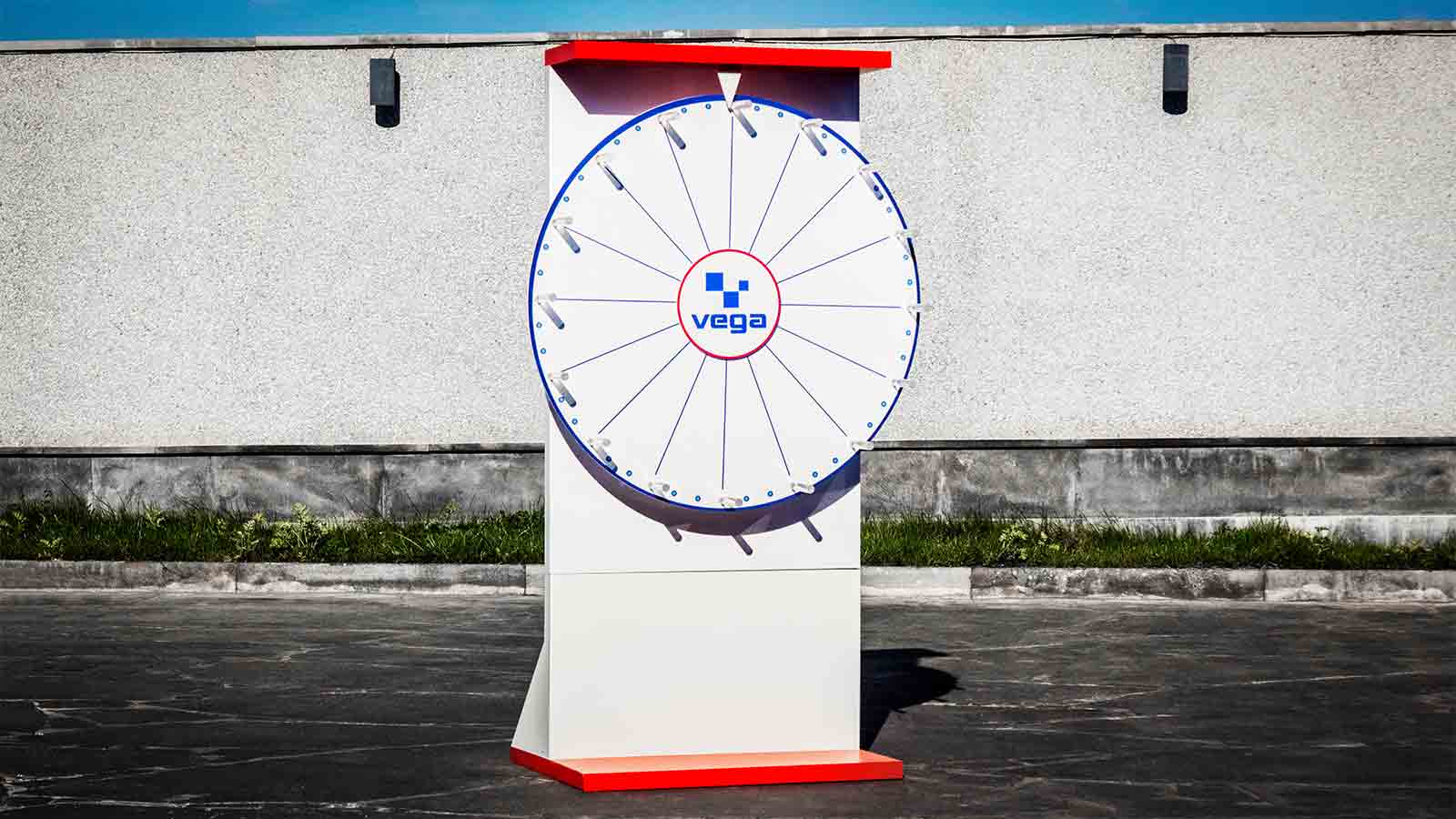 vega custom spin the wheel sign