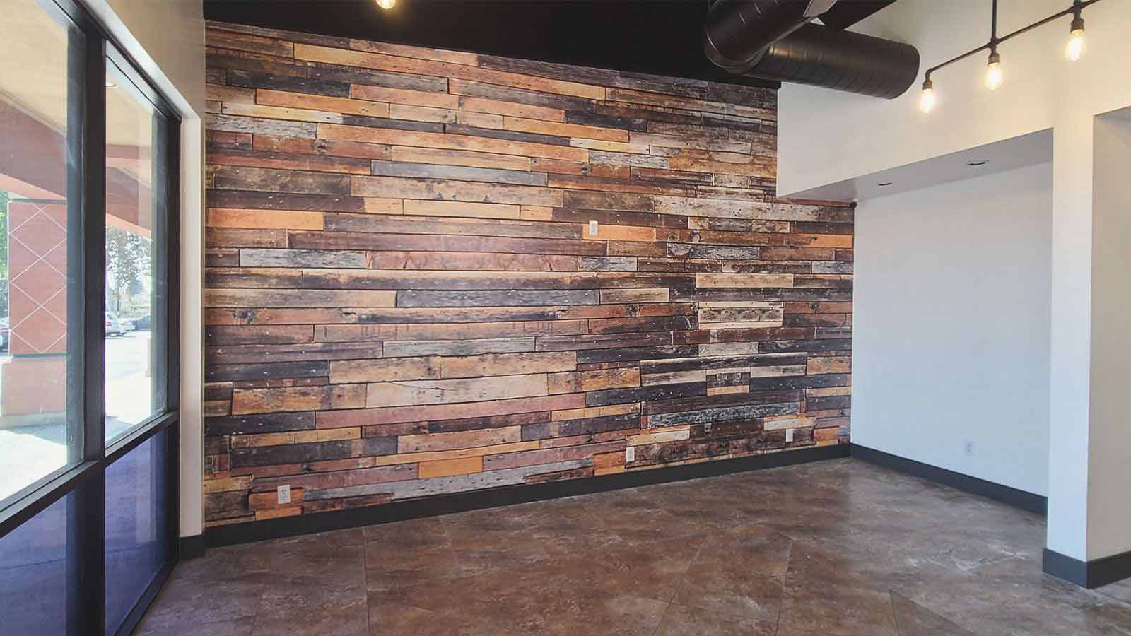 wood wall style decorative decal