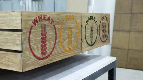 wooden box with printings custom sign