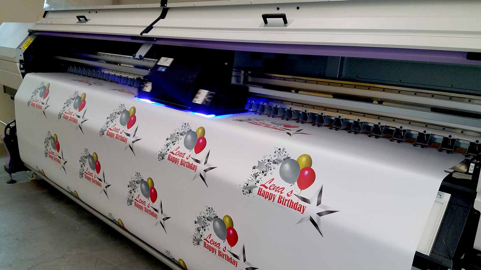 happy birthday vinyl banner printing process