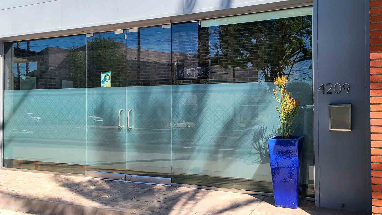 law office custom frosted decals