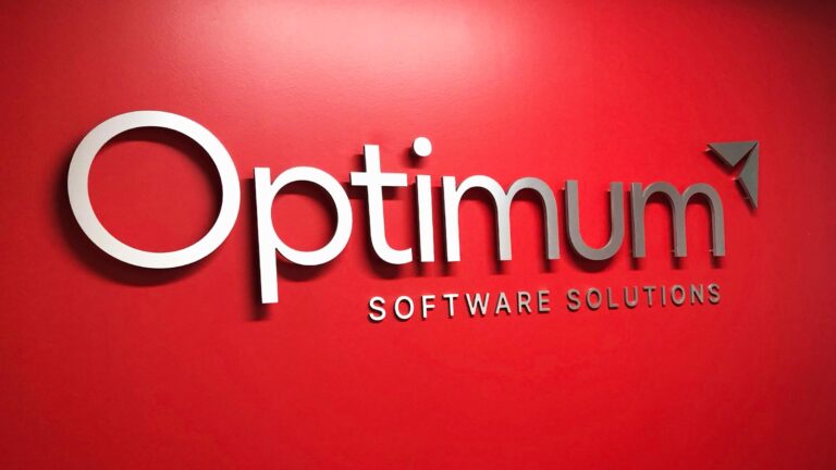 Optimum Consultancy Services aluminum wall signage | Front Signs