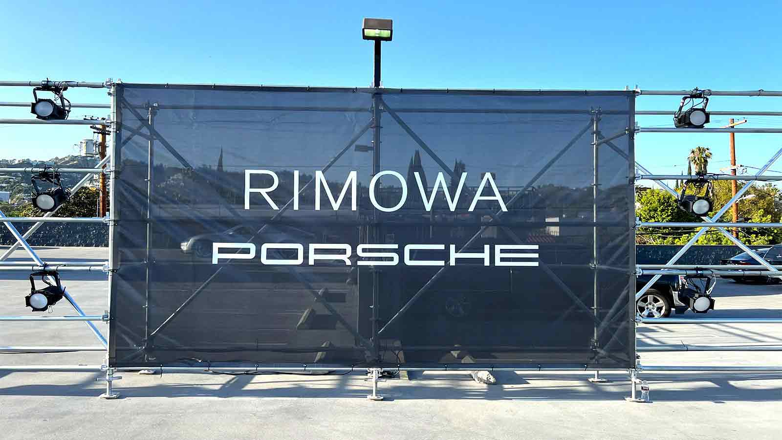 rimowa porsche mesh event banner