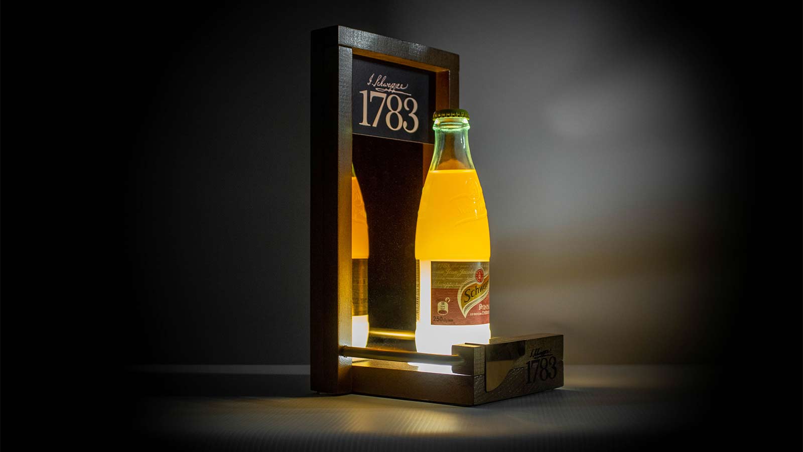 schweppes illuminated tabletop stand