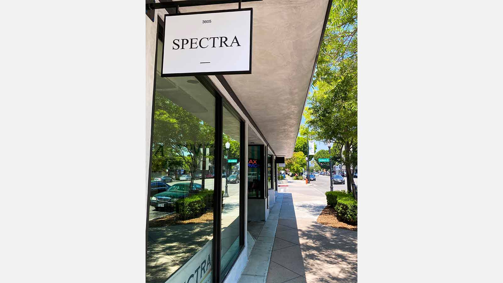 spectra double sided hanging sign