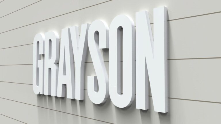 Grayson dimensional letters graphic design | Front Signs