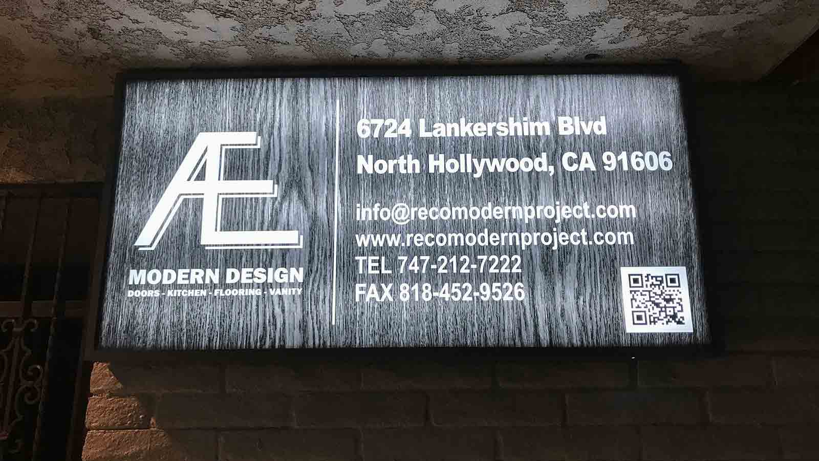 reco modern project aluminum lightbox sign