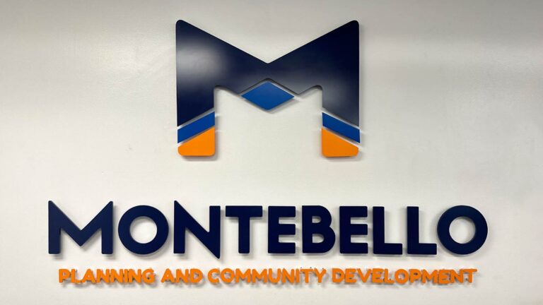 Montebello Planning & Community Development interior sign | Front Signs