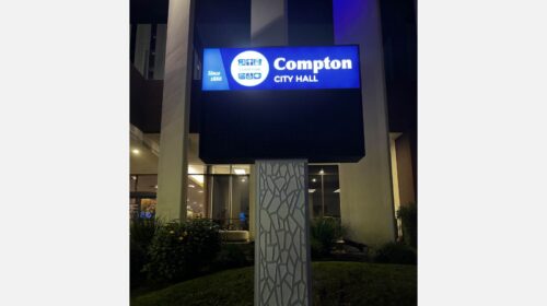 city of compton pylon project installed outdoors