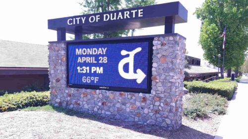 city of duarte led board replacement