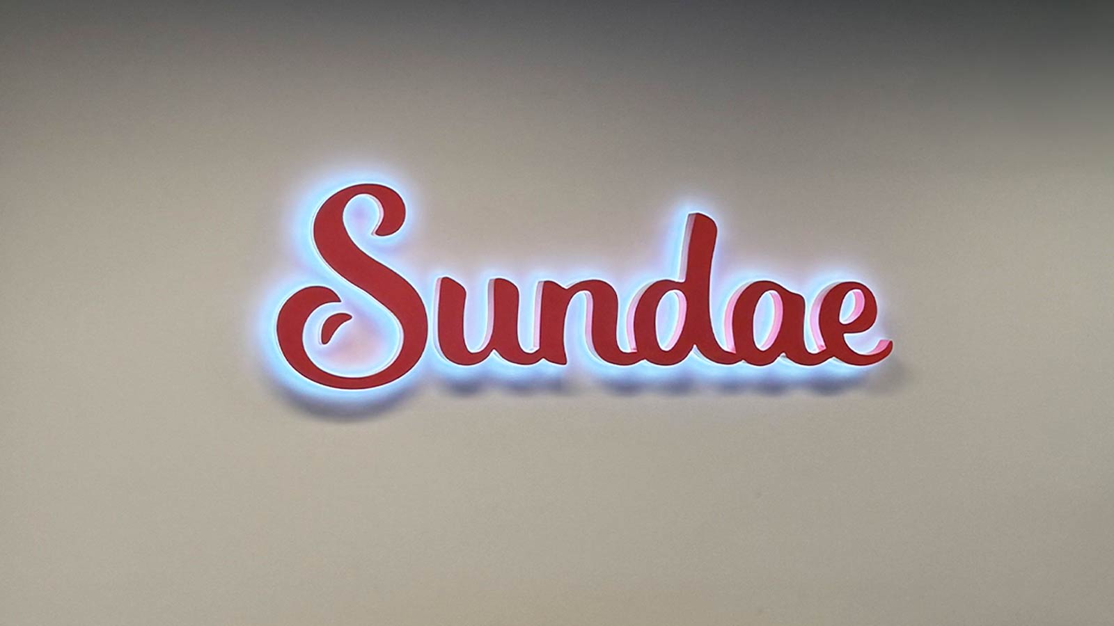 Sundae Letter Sign Project for Office Interior