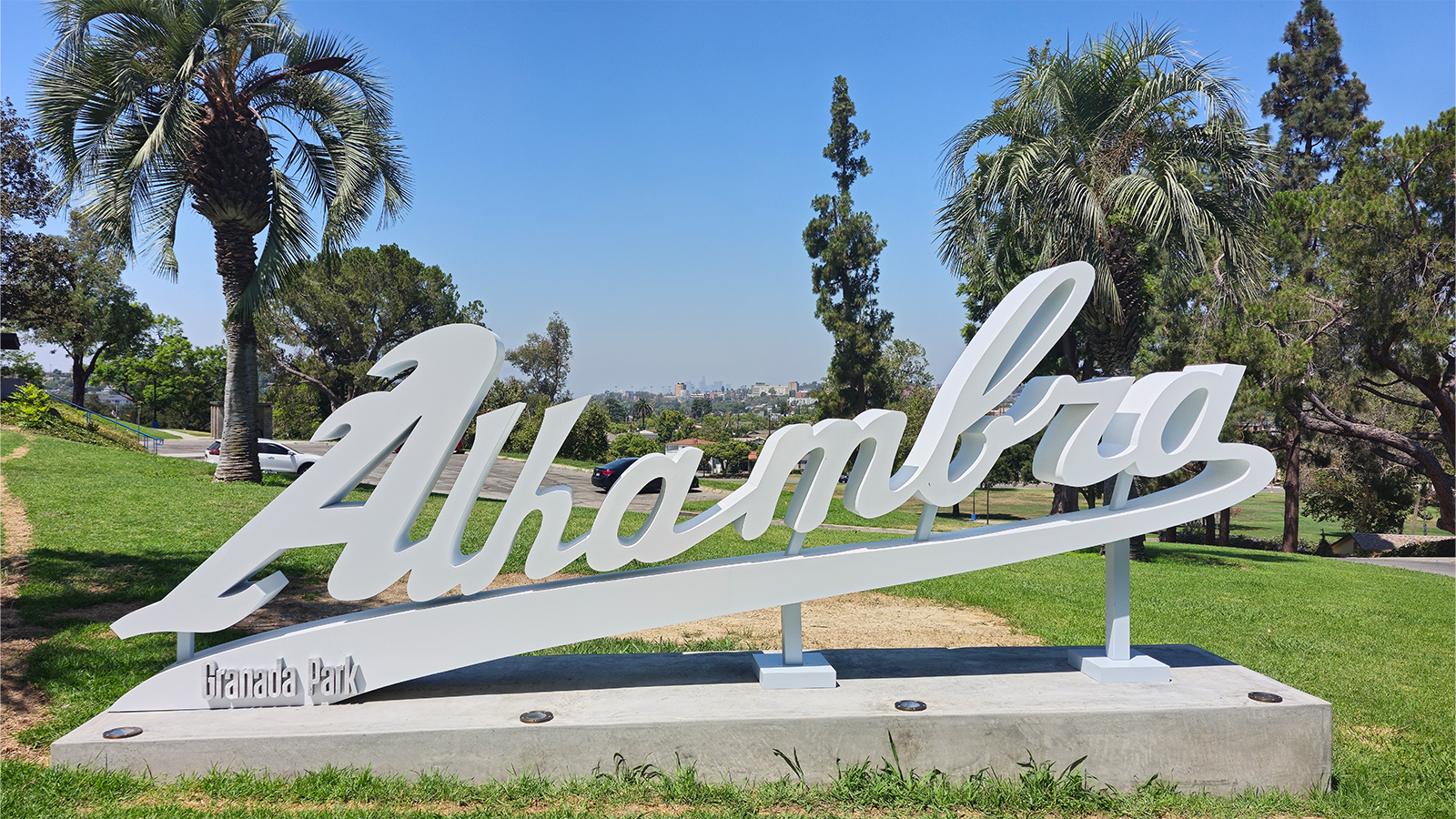 City of Alhambra Freestanding Aluminum Display For Branding