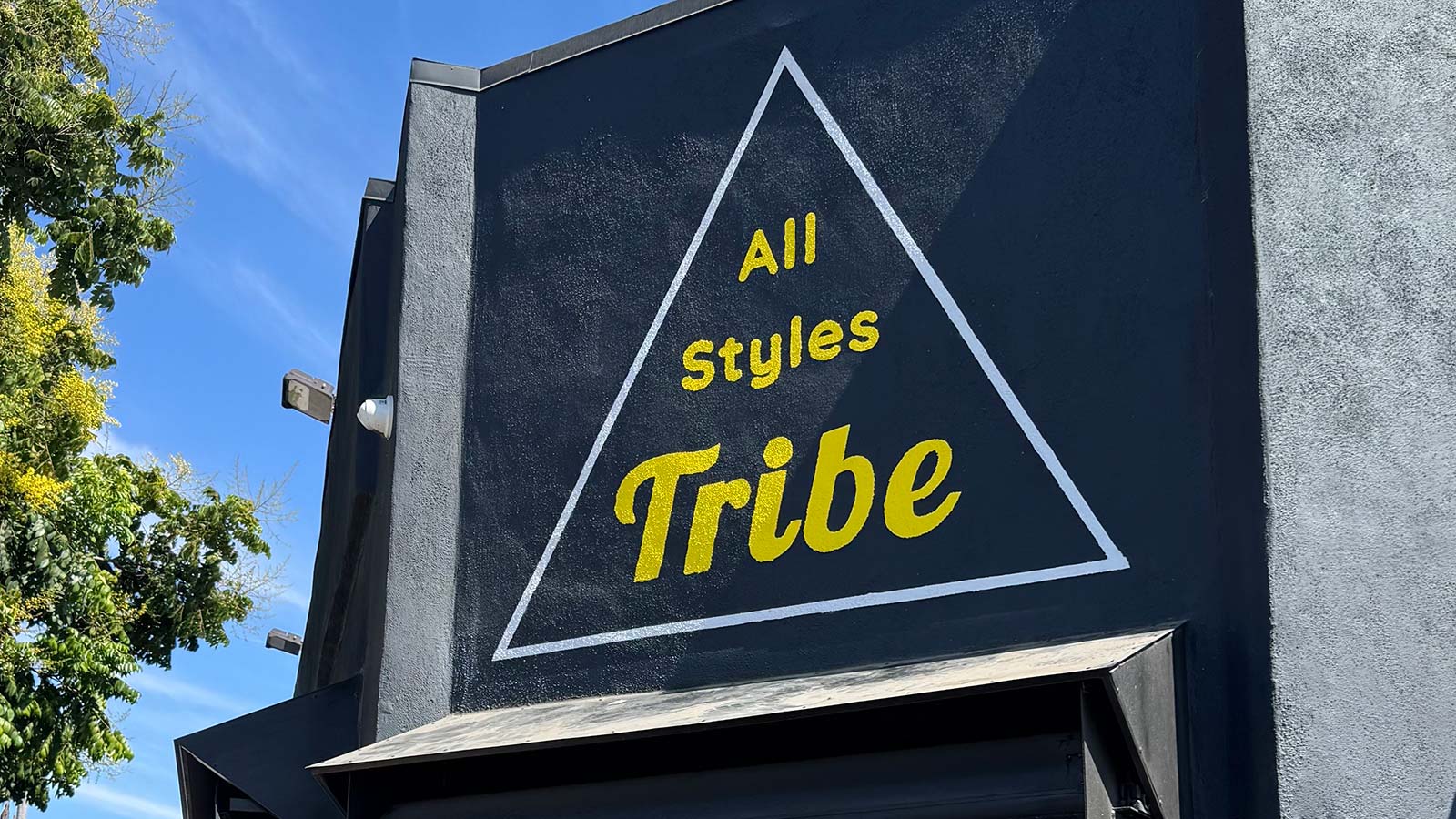 all styles tribe wall painting on building facade