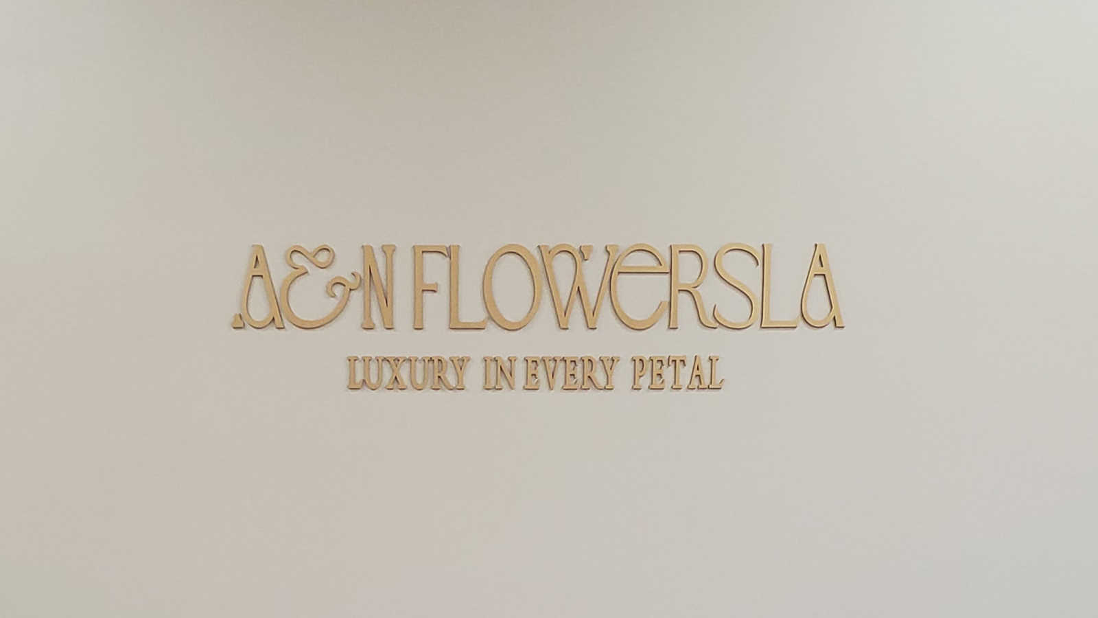 anflowers la acrylic letters mounted on interior wall