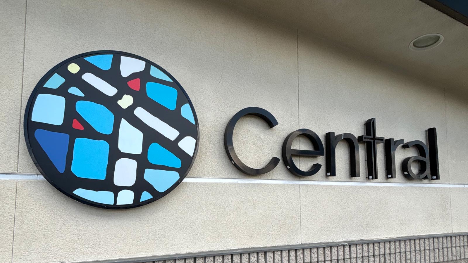 central christian church lexan panels installed on lightbox