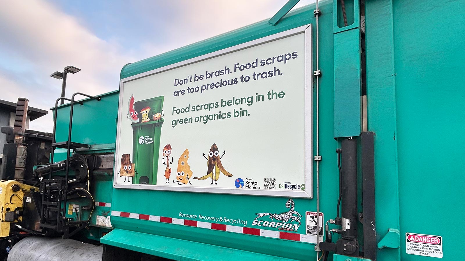 city of santa monica coroplast signs installed on trucks